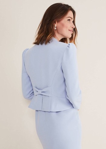 Phase Eight Isabella Bow Jackets Light Blue Australia | GD7083652